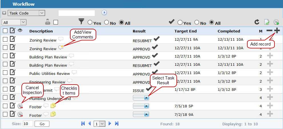 Workflow Panel